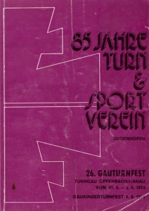 Festbuch zum 85 jährigen Jubiläum des TSV Dudenhofen - 1889-1974